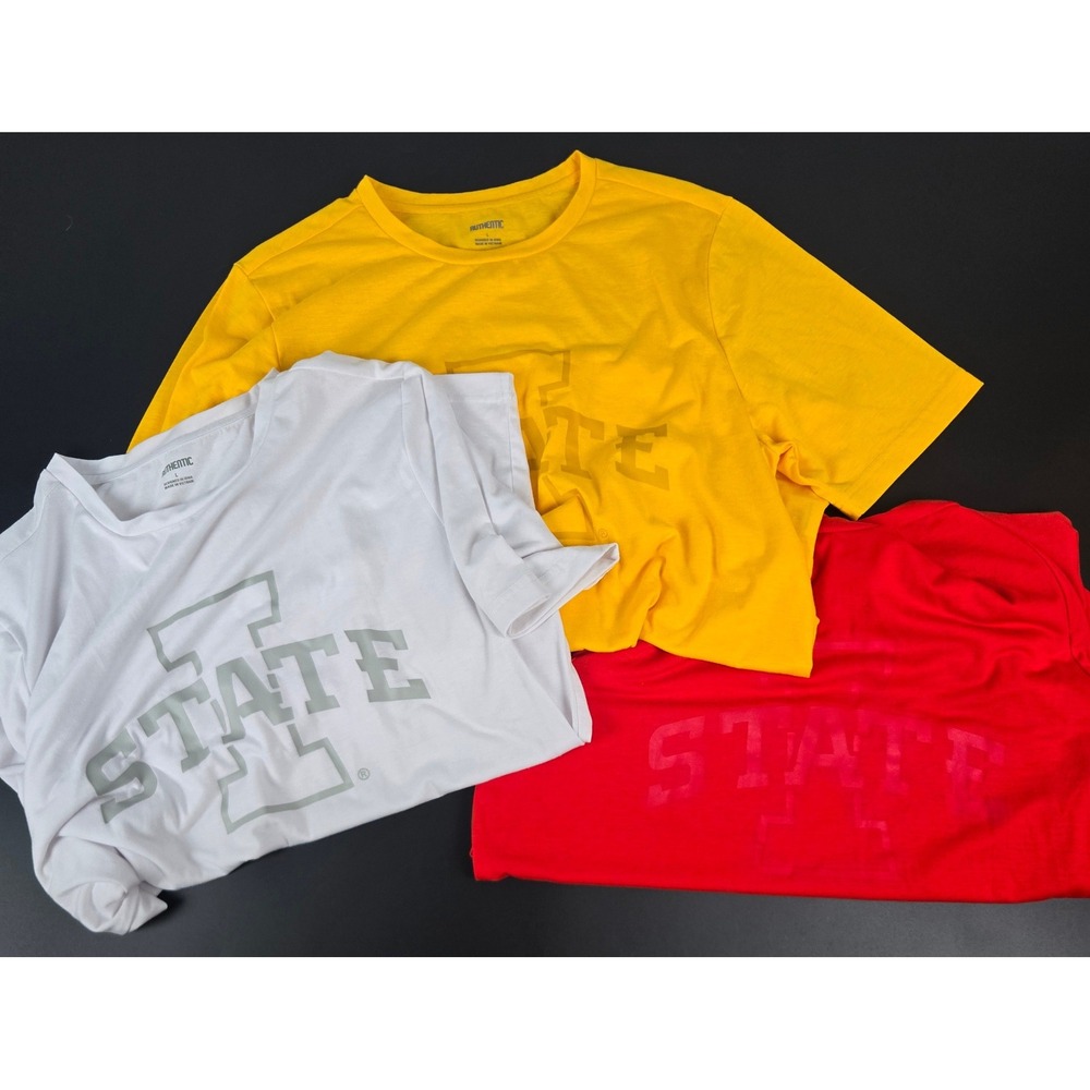 Authentic Brand Iowa State Cyclones T-Shirt 3 Pack Mens L ISU NCAA